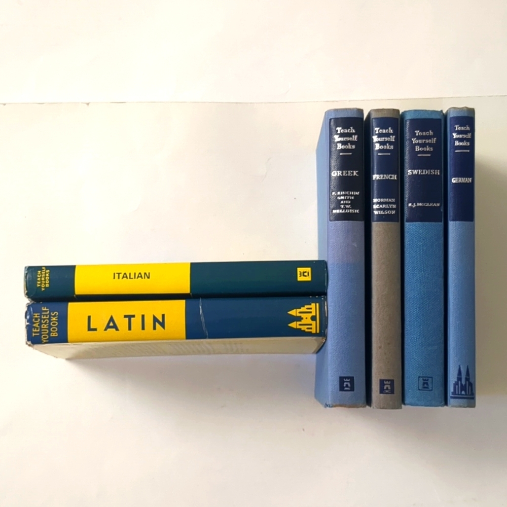 vintage Teach Yourself Language books!